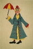 Clown mit Schirm, 12x15 cm